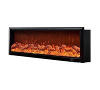 GLETSF Cheminée Électrique Encastrable De 1500 W avec Effet Bois De Chauffage Et Flamme 3D, Design Ajustable pour des Espaces De Vie Chaleureux.-1080x180x385mm-1500W