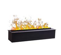 GLETSF Cheminée Électrique Encastrée À Flamme Simulée 3D avec Télécommande Et Panneau De Boutons Ultra-Mince De 3 Mm pour Intérieur.