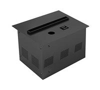 GLETSF Cheminée Électrique Miniature Contemporaine avec Télécommande À Flamme Réglable Et Effets De Flamme Réalistes. Boîtier Métallique Carré Encastré pour Une Décoration Intér