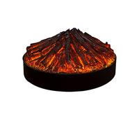 GLETSF Cheminée Électrique Ronde À Bûches, Cheminée Décorative, Lit De Braises Analogique À Charbon De Bois, 79 Cm De Diamètre, Insert De Cheminée Électrique Ireplace.