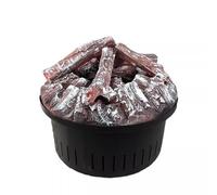 GLETSF Cheminée Électronique Ronde À Vapeur d'eau, Poêle À Flamme De Charbon Simulée, Humidificateur De Cheminée 3D Atomisé, Ornements De Cheminée D'Intérieur