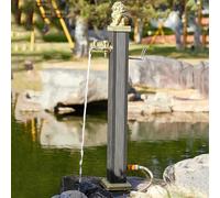 GLETSF Colonne D'Arrosage avec Robinet Intégré, Colonne D'Arrosage en Alliage D'Aluminium, Support De Tuyau D'Arrosage avec Robinet en Cuivre, pour L'Arrosage du Jardin Et L'Uti-76cm