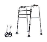 GLETSF Déambulateur Pliable pour Personnes âgées Déambulateur Cadre de Marche Pliable avec Roues Déambulateur léger réglable en Hauteur Déambulateur en Aluminium avec Mode Fixe interactif