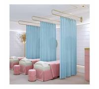 GLETSF Dressing Room Curtain Rod,Fitting Room Beauty Salon Partition Curtain, Privacy Partition Curtains, U-Shaped Metal Support Rod Kit for Fitting Room Beauty Salon Bedroom-Blue-200x220cm