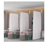GLETSF Dressing Room Curtain Rod,Fitting Room Beauty Salon Partition Curtain, Privacy Partition Curtains, U-Shaped Metal Support Rod Kit for Fitting Room Beauty Salon Bedroom-White-230x220cm