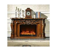 GLETSF Foyer Électrique Encastrable - Flamme Artificielle LED, Manteau De Cheminée Chaleureux pour Le Salon, Décoration Intérieure Idéale-Brown-Without Heater