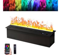 GLETSF Humidificateur De Cheminée avec Contrôle par Application, Flamme Atomisée 3D Et Brumisation d'eau, Design Ultra-Mince, Chauffage Décoratif D'Intérieur.-70cm/27.5in