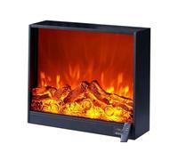 GLETSF Inserts De Cheminée Électrique Décoratifs, Flamme Réaliste Encastrée pour La Maison Ou Le Bureau, Commande par Bouton Ou Télécommande-S