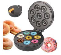 GLETSF Machine à Mini-Donuts 1400 W à 8 Trous - Plaque de Cuisson antiadhésive Double Face avec indicateur LED - Plateau Amovible Facile à Nettoyer - Idéale pour la Maison, Les,