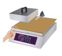 GLETSF Machine à soufflés électrique 1300 W, crêpière Professionnelle avec plaques chauffantes de 35 x 38 cm, Grille antiadhésive, Machine à Pain électrique par Contact pour USA,