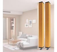 GLETSF Metal Screen Partition Wall Columns, Floor-to-Ceiling Room Dividers, Adjustable Height 4Ft-8Ft, 2 Pack Standing Separation Slats for Home Office Decor -2 Pack-H 190cm (6.2 ft)