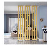 GLETSF Modern Metal Room Divider - 7Ft Tall Partition Screen, Adjustable Privacy Panels for Dining Room, Meeting Room, Library, Hotel Bar - 3 Pieces, Stylish Black Design-3pcs-gold-H 9.5 ft (114in)