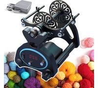 GLETSF Rouet électrique Domestique avec 4 bobines, Marche Avant et arrière, Vitesse réglable, 2 Modes de Commande (au Pied et sur Panneau), Mini bobineuse Automatique pour,