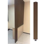 GLETSF Screen Column Separation,Aluminum Slat Room Divider with Walnut Finish for Living Room Bedroom Office Privacy 8Ft Tall Floor to Ceiling Partition Post-1 Pack-150cm/59in/4.92ft