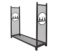 GLETSF Supports de Rangement de bûches Robustes de 4 Pieds pour Allume-feu, Support de brûleur à empileur de Bois en Maille Robuste et Grande, Support de cheminée.AIBHT52820593