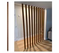 GLETSF Wooden Slat Room Divider - 3Ft to 8Ft Adjustable Height, Modern Floor-to-Ceiling Partition Screen for Living Room, Office, Restaurant Decor-1 Pcs-105cm/41.3in/3.44ft