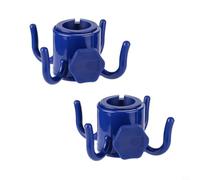Glewi 4-Claw Umbrella Hook for Beach Patio Garden, Sturdy Plastic Sunshade Hanger, Secure Fit for Standard Poles, Blue(Two-pack In Blue)