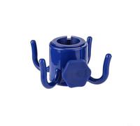 Glewi 4-Claw Umbrella Hook for Beach Patio Garden, Sturdy Plastic Sunshade Hanger, Secure Fit for Standard Poles, Blue(One Blue One)