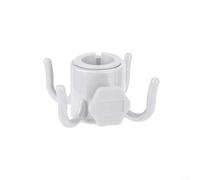 Glewi 4-Claw Umbrella Hook for Beach Patio Garden, Sturdy Plastic Sunshade Hanger, Secure Fit for Standard Poles, Blue(One White One)