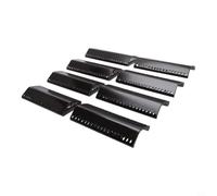 Glewi 8pcs Adjustable Grill Heat Plates Stainless Steel V-Shape 29-56cm with Screws for Gas BBQ Replacement Parts Outdoor Cooking