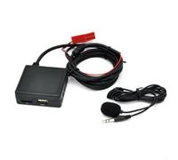 Glewi Adaptateur Bluetooth pour Mercedes W124 W140 W210, USB pour interface musicale SD AUX avec câble de 1,5 m pour diffusion audio stéréo de voiture