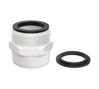 Glewi Adaptateur de tuyau de piscine de 3,8 cm pour pompes Intex et Coleman, connecteur divisé réduisant les coûts de 50 %, raccord de tuyau d'arrosage en PVC avec joints annulaires (1 pièce)