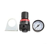 Glewi AR2000 Régulateur de pression d'air de 6,35 mm avec support, soupape de commande réglable 7-121 PSI pour compresseur