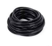 Glewi Bandes en silicone - 10 m - Joint d'étanchéité en forme de O - Isolation phonique - Coupe-vent - Pour portes et cadres - Rouleau de ruban en caoutchouc noir