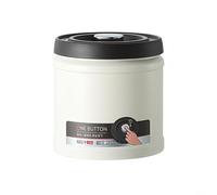 Glewi Bocal en acier inoxydable scellé sous vide pour grains de café avec pompe à pression - 750 ml, 1100 ml, 1600 ml, ouverture ronde (blanc, 1600 ml)