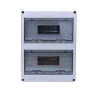 Glewi Boîte de distribution 24 circuits montés en surface, IP65 étanche à la pluie en ABS avec fenêtre rabattable pour chantier de construction domestique et câblage d'usine
