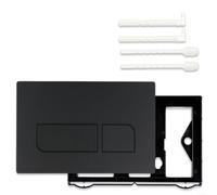 Glewi Bouton de chasse d'eau pour Geberit 01 20 30 50 UP300 UP320, double panneau poussoir avec économie d'eau réglable, pièce de rechange dissimulée (noir)