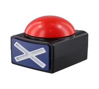 Glewi Buzzer de jeu avec lumières et son, bouton de quiz en ABS pour trivia, salle de te, rouge, 9 x 11 x 12 cm