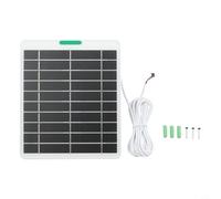 Glewi Chargeur de panneau solaire 5 W pour sonnette vidéo Ring 4 3 Plus 2, alimentation de caméra de sécurité monocristalline avec câble noir (blanc)