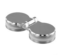 Glewi Charnières de porte de douche en verre sans cadre, charnières d'armoire robustes à 180 degrés en alliage de zinc, charnière d'écran d'évier, simple/double côté (charnière double côté)