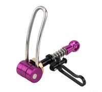 Glewi Collier de serrage pour tige de selle de vélo en alliage d'aluminium, avec crochet pliable à dégagement rapide pour Brompton pour vélo pliable 3SIXTY 31,8 mm, noir (violet)