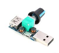 Glewi Contrôleur de ventilateur USB 2,5 V-8,0 V module régulateur de tension avec bouton interrupteur pour contrôle du flux d'air réglable sur les ventilateurs 5 V CC