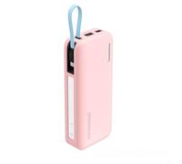 Glewi Coque de protection en silicone pour CUKTECH CP25 20 000 mAh Power Bank Absorption des chocs Anti-poussière Couverture complète pour l'accès aux ports et boutons Rose