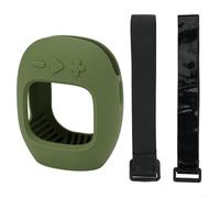 Glewi Coque de protection en silicone pour haut-parleur JBL CLIP 5, antichoc souple avec sangles, coque portable pour l'extérieur, voyage, camping, randonnée - Violet (vert)