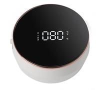 Glewi Distributeur automatique de savon mousse 300 ml sans contact avec affichage de la température et de la puissance, pour salle de bain, cuisine, hôtel (blanc mousse)