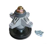 Glewi Ensemble de broche de tondeuse 918-04127 avec poulie à courroie et boulons galvanisés, remplacement en acier pour pont Cadet de 137 cm, facile et rapide à utiliser