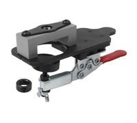 Glewi Gabarit de perçage de charnière de 35 mm, gabarit en acier réglable pour installation de tasse cachée sur portes d'armoire de 15 à 20 mm avec butée de profondeur (noir)