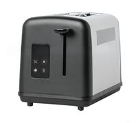 Glewi Grille-pain 2 tranches en acier inoxydable avec interface tactile, grille-pain intelligent pour bagels muffins sans gluten, 6 niveaux, 24 x 18 x 16 cm