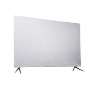 Glewi Housse anti-poussière pour écrans de 43, 49, 55, 65 pouces - Tissu doux extensible pour écran TV (55 pouces, gris)