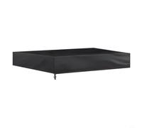 Glewi Housse de bac à sable carrée pour jeux de plein air pour enfants, tissu Oxford 210D, protection contre la poussière avec résistance aux UV, noir/gris/vert (noir 120 x 120)