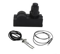 Glewi IG&NB700B1 Allumeur électronique à impulsion avec fil pour chauffage de terrasse, cuisinière à gaz, four, gril, interrupteur à bouton-poussoir Noir