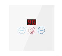 Glewi Interrupteur WiFi intelligent 4400 W robuste pour chauffe-eau, surveillance de l'énergie, commande vocale avec Alexa/Google, verrouillage enfant, plaque murale 86 x 86 mm (blanc)