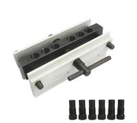 Glewi Kit de gabarit de cheville auto-centrant : guide de perçage entièrement métallique avec ligne de référence claire, clôture réglable pour bois de 1 à 17 cm, localisateur de trous