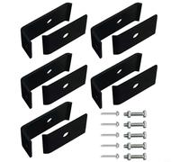 Glewi Kit de montage de panneaux en maille d'acier robuste, lot de 5 supports galvanisés à chaud pour fixer des tapis de grille aux murs ou aux poteaux