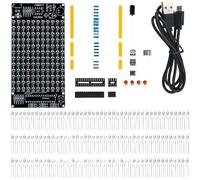 Glewi Kit de musique LED activée par le son pour affichage du spectre, alimenté par USB, projet de soudure électronique avec sensibilité réglable pour visualiseur de rythme (kit)