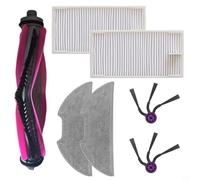 Glewi Kit de pièces de rechange pour aspirateur robot Eureka E20 et Evo for Plus, comprend une brosse à rouleau principale, des brosses latérales, des filtres et des chiffons pour un nettoyage en